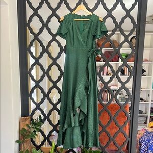 Altar’d State Green Faux Wrap Dress